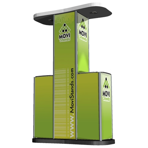 Stands portátiles, display publicitario, Mesa Counter Muggie Dual - Movistands - Stands fabricados en Bogotá, Colombia