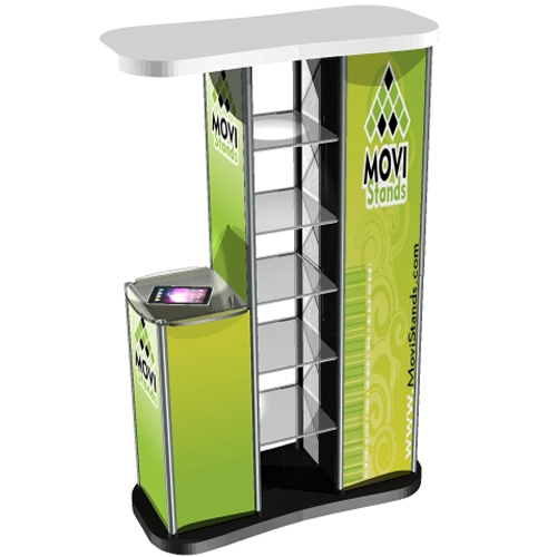 Stand exhibidor, Display publicitario, Mesa Cunter,  punto de venta, punto de atención, TrippoMC - MoviStands
