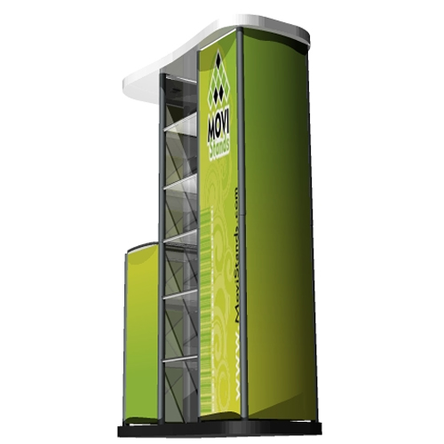 Stand exhibidor, Display publicitario, Mesa Cunter,  punto de venta, punto de atención, TrippoMC - MoviStands