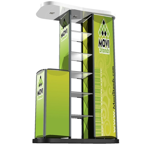 Stand exhibidor, Display publicitario, Mesa Cunter,  punto de venta, punto de atención, TrippoMC - MoviStands