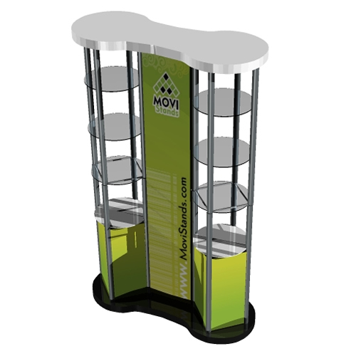 Repisa exhibidor portátil para ventas y exhibición de productos - MoviStands